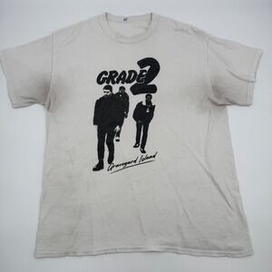 Grade 2 Graveyard Island Band‎ T Shirt Men's Beige Graphic Tee Large